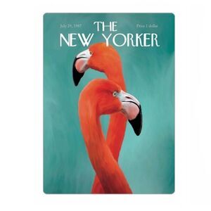 COPY - 1987 New Yorker Magazine Flamingo Magnet
